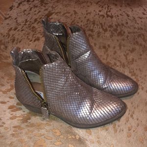 Shiny Snakeskin booties